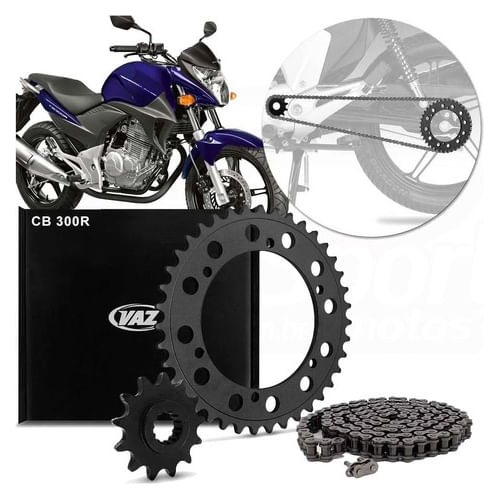 Kit Relação Transmissão Com Retentor Honda Cb 300 Cb 300r
