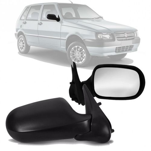 RETROVISOR UNO ECONOMY 2009 A 2012 4 PORTAS LADO DIREITO REGULAGEM NA LENTE RETROVEX