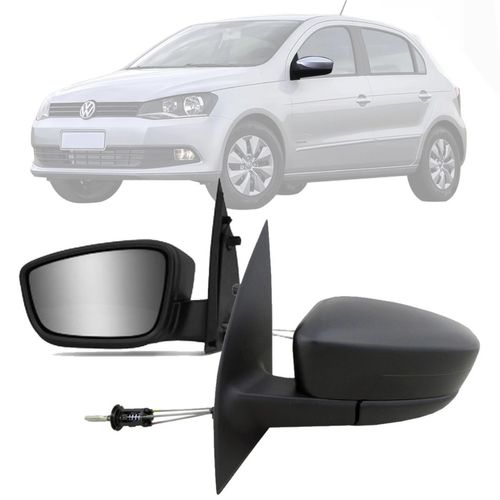 RETROVISOR GOL VOYAGE G6 G7 G8 2013 A 2022 4 PORTAS LADO ESQUERDO REGULADOR MANUAL SEM PISCA RETROVEX