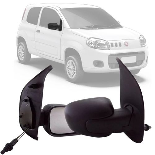RETROVISOR UNO VIVACE ATTRACTIVE 2012 A 2022 2 PORTAS LADO DIREITO REGULADOR MANUAL RETROVEX