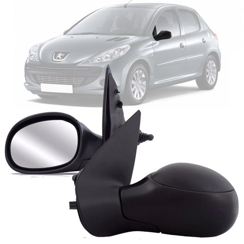 RETROVISOR PEUGEOT 206 1998 A 2008 207 2009 A 2014 MANUAL LADO DIREITO RETROVEX