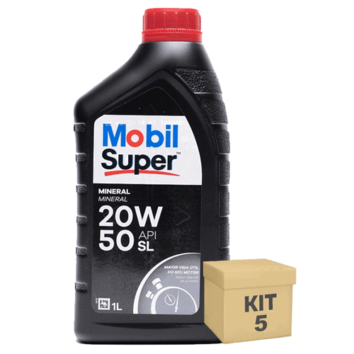 Kit 5 Oleo Motor 1 Litro 20W50 Mineral