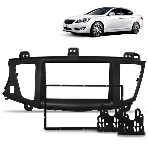 Moldura do Painel 2 Din Kia Cadenza K7 2010 a 2016 Preto Padrão Japonês e Chinês