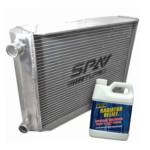 Radiador De Água Universal Em Alumínio / Spyder Race SPA + Aditivo motores de alta performance Radiator Relief DEI