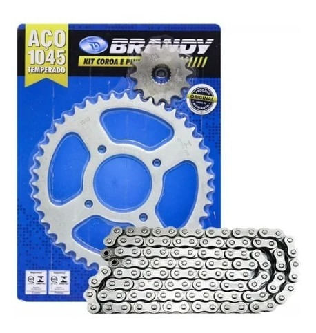 Kit Coroa Pinhao+corrente S/r Yes125 Intruder125 Katana125