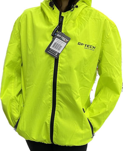 Jaqueta Gp Tech Lux Amarelo Neon Resistente Água Corta Vento