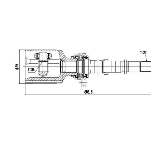 Tulipa Ford (27 Cambio X 36 Trizeta X 603,8mm) - Lado Direito