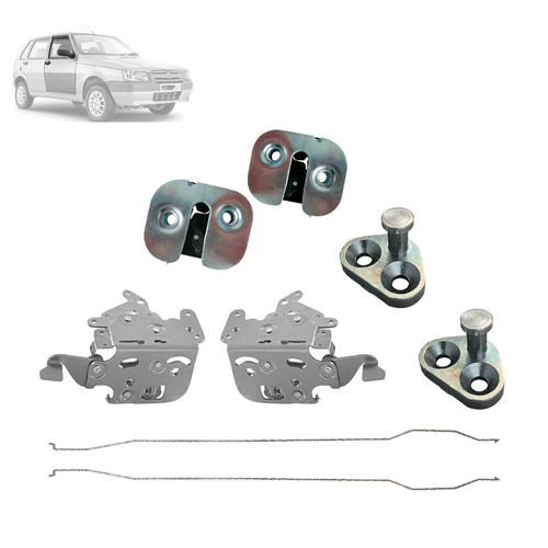 Kit Fechadura Batente Haste Elba Premio Uno Fiorino Dianteir