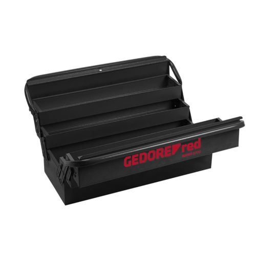 Caixa Metalica Sanfona Preta 5 Gavetas - R20602000 - Gedore Red