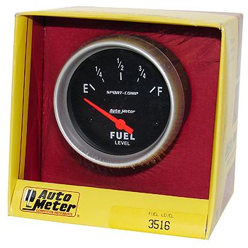 Instrumento Medir Nível Combustível - (240 &#937; E / 33 &#937; F) - Elétrico - 2 5/8" - Sport Comp - AUTO METER