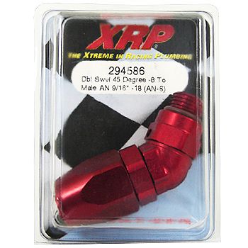 Conexão 45º (ORB) 'Double Swivel' Forjada Macho - 8AN X 9/16-18 AN 6 - Red - XRP