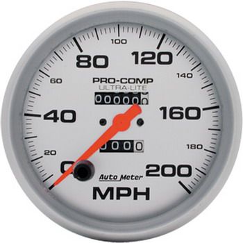Velocímetro 200 MPH - Mecânico - 5" - Ultra-Lite - AUTO METER