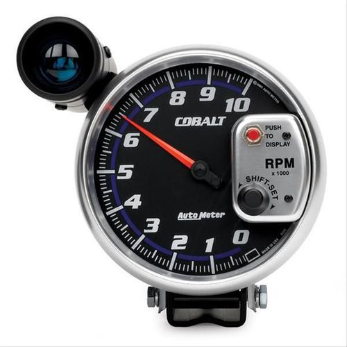 Contagiros 10.000 Rpm com Shift-Lite Grande - Elétrico - 5" - Cobalt - AUTO METER