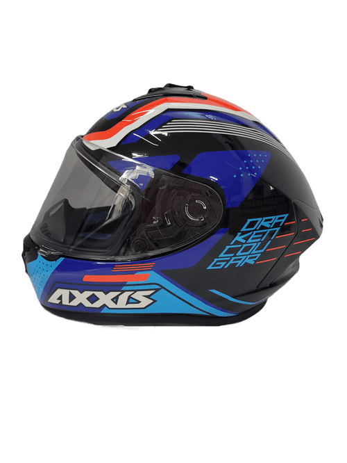 Capacete axxis draken cougar gloss azul/vermelho 58
