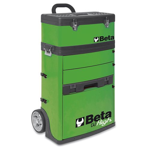 Carrinho De Ferramentas Tipo Trolley Com 2 Módulos e Gavetas - Verde - C41H-V - Beta*