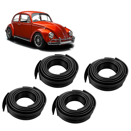 Kit Borracha Debrum do Paralama 4 peças Fusca 59 a 96 Preto