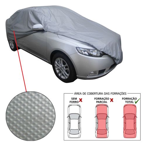 CAPA PARA COBRIR CARRO AUTOMOTIVO (P) PROTEÇÃO FORRADA TOTAL