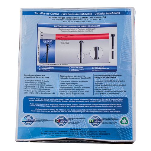 Parafuso Cabeçote Renault Captur 2017 a 2020 - 515669 - B580000