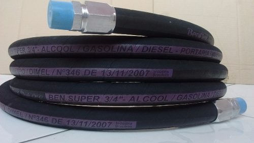 Mangueira de combustível 3/4 terminal fixo/girat. alumínio / UN / Benflex