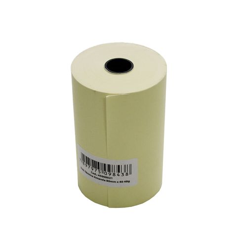 Bobina Térmica Amarela 80mm x 40m - Rio Branco