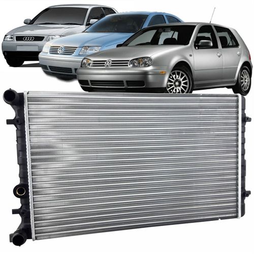 Radiador Valeo Volkswagen Bora 99 até 2006 Golf 99 até 2006 Audi A3 99 até 2007 Todos com Câmbio Manual