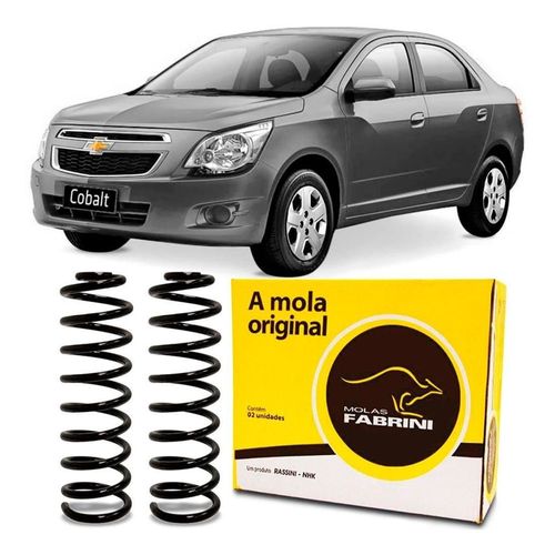 Par de Molas Traseira Fabrini Cobalt 2012 até 2020 com GNV