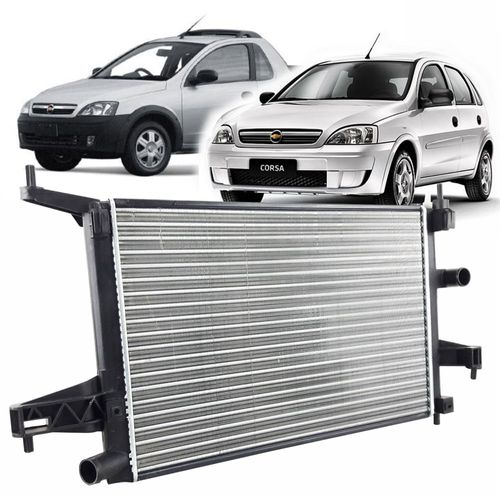 Radiador Magneti Marelli Chevrolet Corsa 2002 até 2012 Montana 2003 até 2010 Motores 1.4 e 1.8 com Ar Condicionado