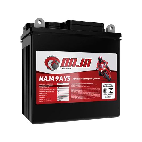 Bateria Moto AGM/VRLA Naja 9A YS 12V 9Ah