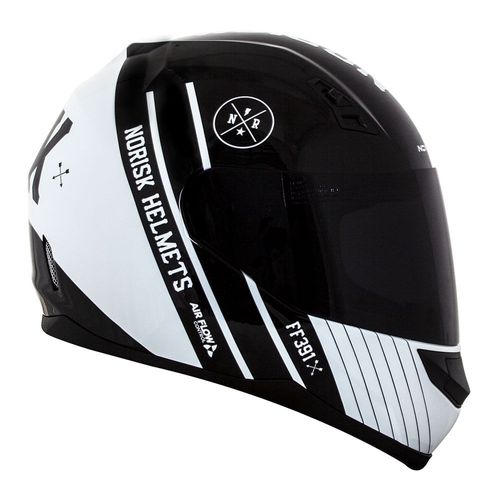 capacete NORISK FF391 STUNT KNIGHT PRETO/BRANCO