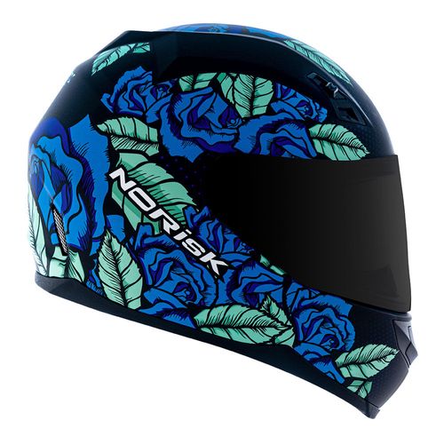 capacete NORISK FF391 STUNT BED OF ROSES AZUL