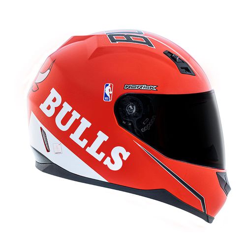 capacete NORISK FF391 STUNT NBA CHICAGO BULLS VERMELHO