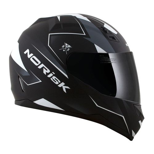 capacete NORISK FF391 STUNT STRIPES BRANCO