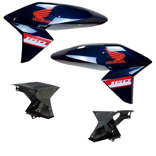 Aba Tanque Titan 160 Azul Petróleo 2020 E 2021 Adesivada Com Complemento Par