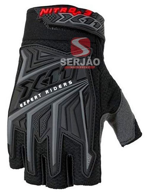 Luva X11 1/2 Dedo Nitro 3 Moto, Bike, Motocross Tamanhos P, M, G, GG