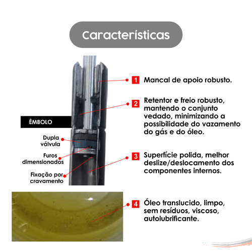 Par Amortecedores Grade Frontal Capô VW Constellation