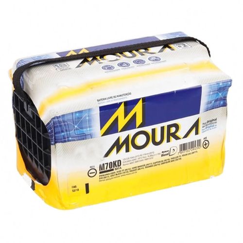 Bateria Moura 70 Amperes Lado Positivo Direito 24 Meses de Garantia