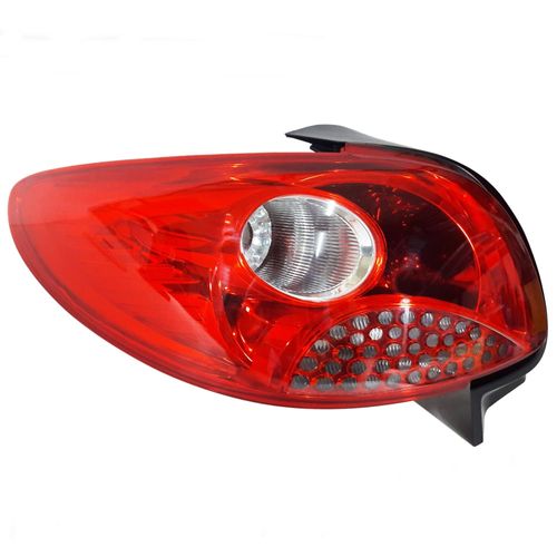 Lanterna Traseira com Grade da Ré Vermelho Peugeot 207 Hatch e Sedan 2008 até 2016