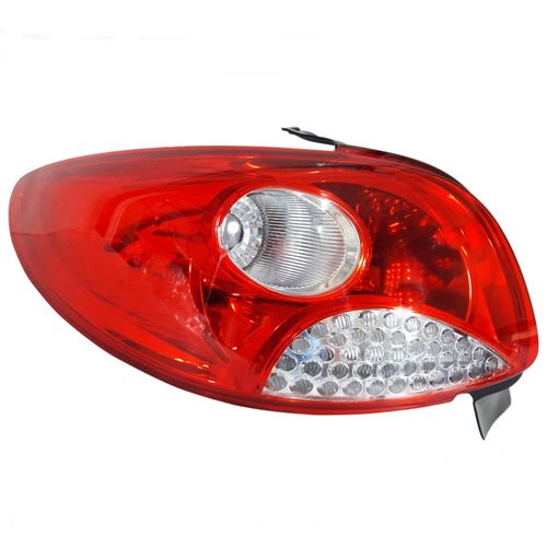 Lanterna Traseira com Grade da Ré Cromado Peugeot 207 Hatch 2008 até 2016