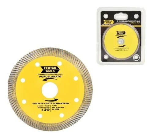 Disco Diamantado Para Porcelanato 105mm X 20mm X 1,2mm - Fertak