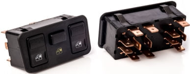 INTERRUPTOR BOTAO VIDRO DUPLO COM BLOQUEIO GOL 97-99  - K3731005