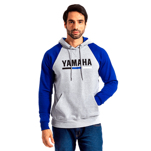 Blusa Moletom Stripes Masculino Cinza Original Yamaha