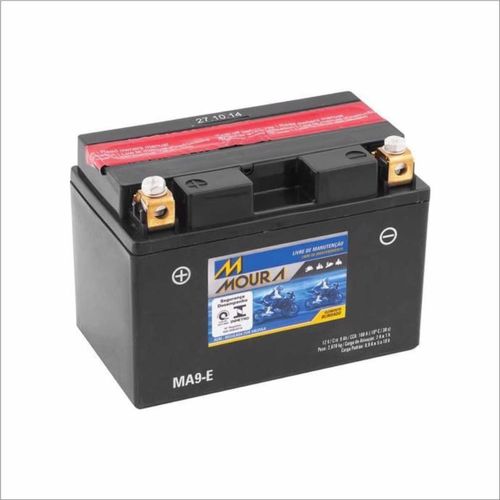 Bateria AGM Moto Moura 12V 9Ah MA9-E INTERCEPTOR ABS 1100C SPIRIT VT C3 TOURER 1100C2 1300CS CR CT