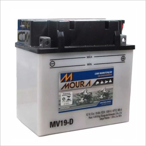 Bateria Ventilada Moto Moura 12V 19Ah MV19-D TRAXTER KAWASAKI KLF300-A BAYOU KLF300-B CN KLF300-C