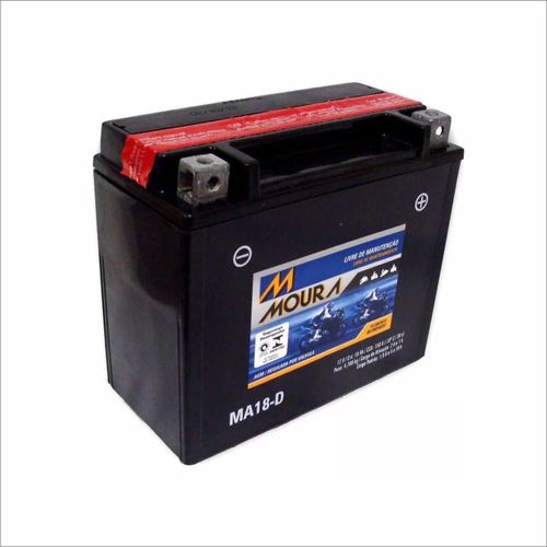 Bateria AGM Moto Moura 12V 18Ah MA18-D 1250 VRSCDX TRAIN FXSB DELUXE FLSTN FX ROCKER 1584CC SPRINGER