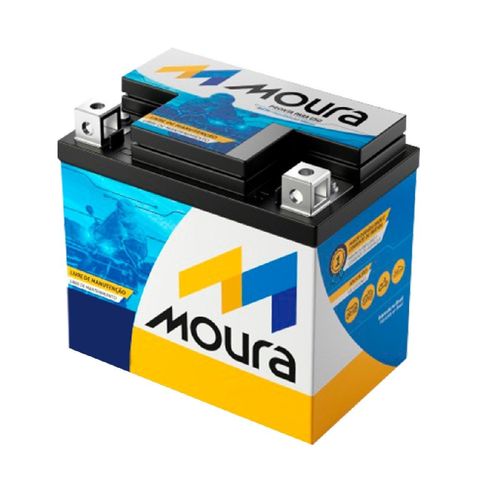 Bateria AGM Moto Moura 12V 5Ah MA5-D 150I 300I TRX 450ER TRX450R 90X XLR XRE 190 300 ABS ADVENTURE