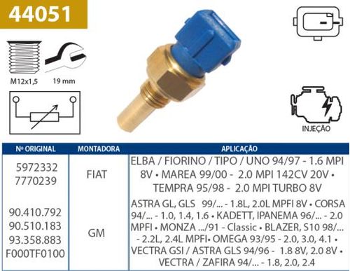 Interruptor Temperatura Astra 1.8 2.0 1999