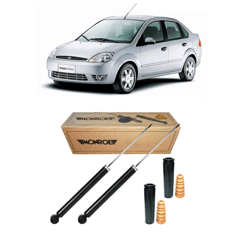 Par Amortecedores Traseiro Fiesta Sedan 2003 A 2014 + Kits